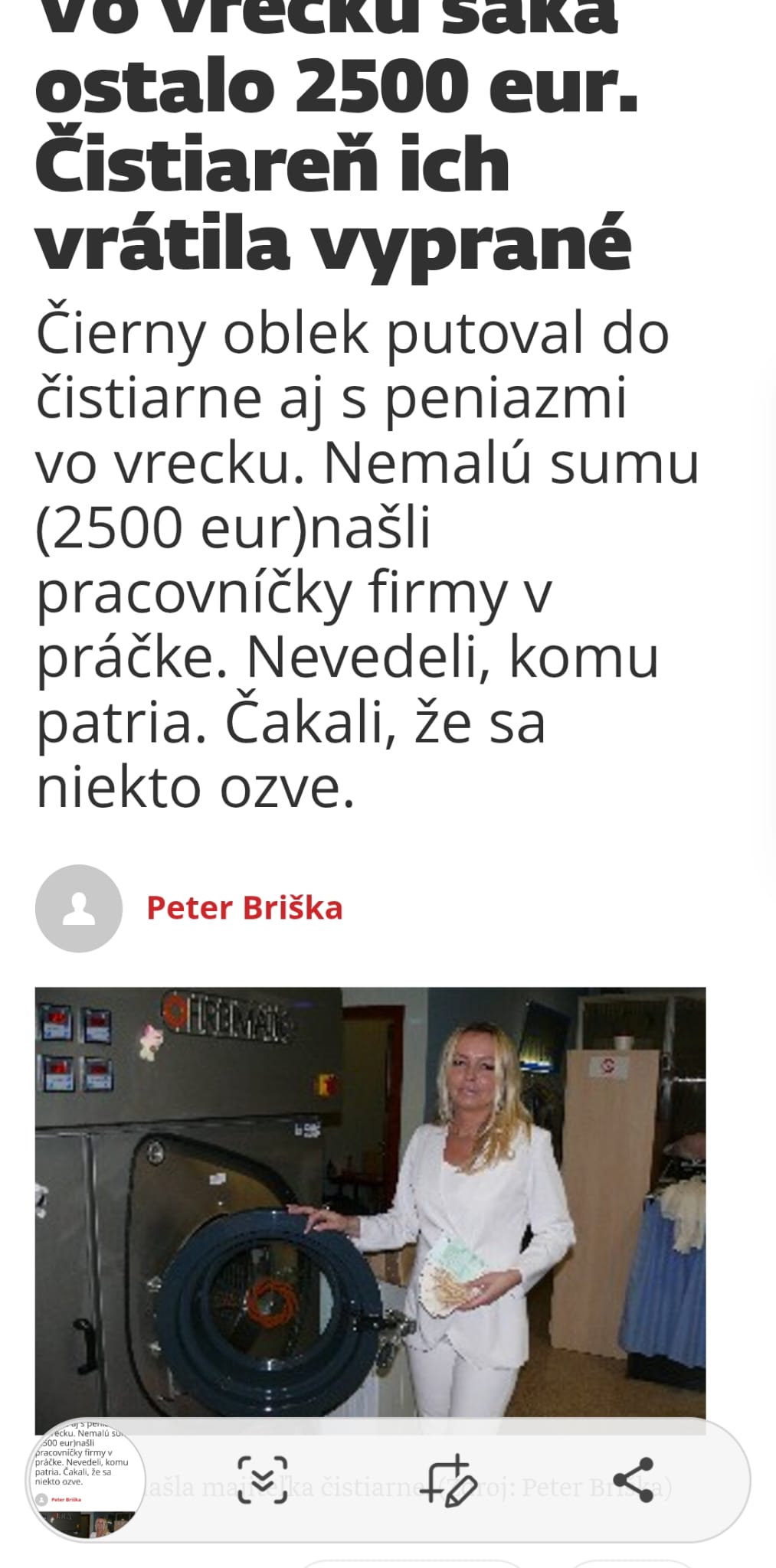 Článok z novín